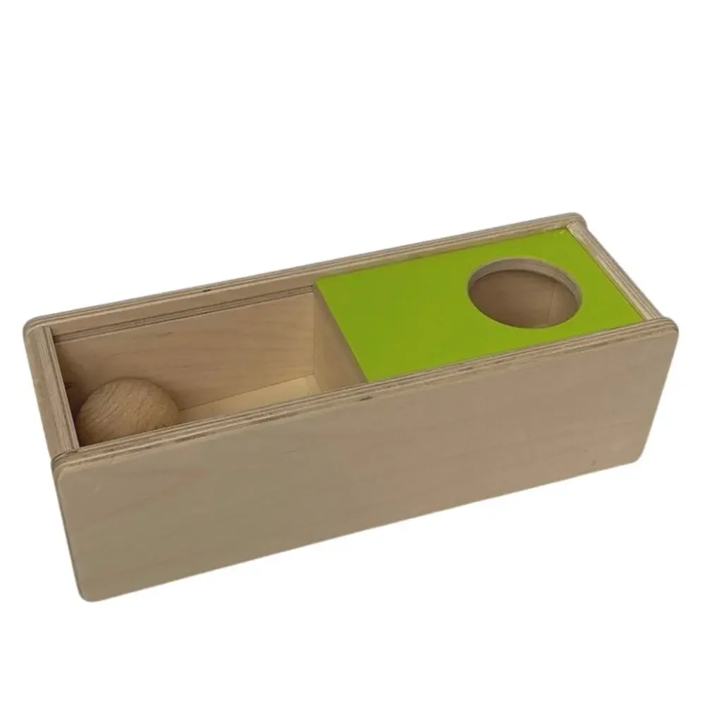 Lovevery Wooden Sliding Top Box & Ball The Thinker Kit 11-12 Months Montessori